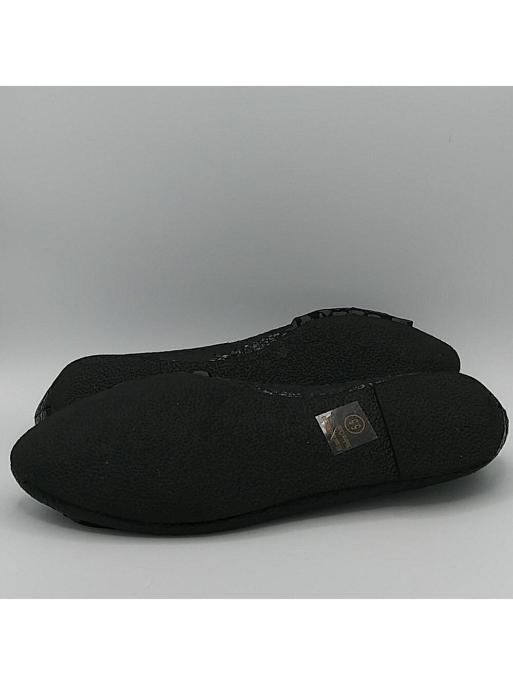 COCO Jumbo Black Snake Skin Pointed Toe Flat Shoe - Picture 7 of 12